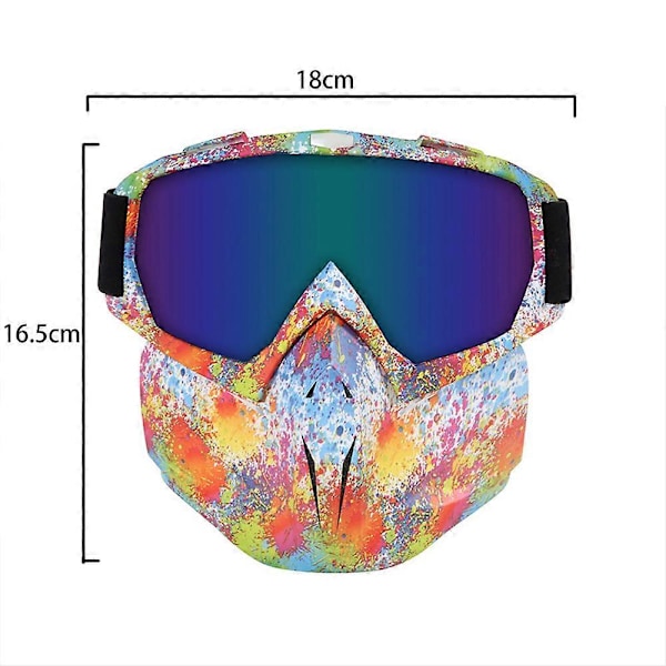 Moottoripyörälasit laskettelulasit maastolasit (FMY) YJ634 smoke pattern color