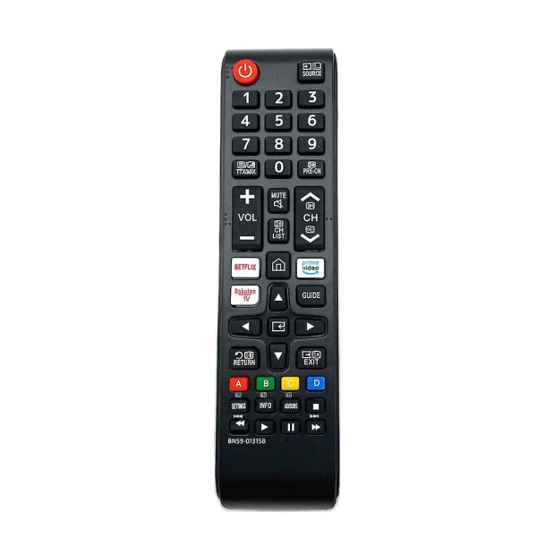 Universa Bn59-01315a Bn59-01315d Bn59-01315b Tv-fjärrkontroll med Netflix Prime Video Rakuten Tv-knapp för Samsung Smart Tv (AM4)