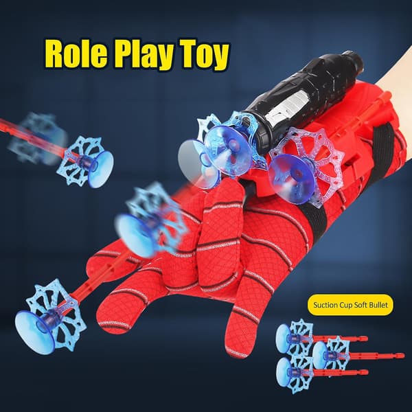 Web Launcher String Shooters Leke, Spider String Shooter Ekte Silke Sup  (FMY) black A