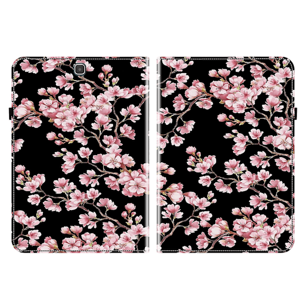 Maltet Cover i Læder med Malet Design til Samsung Galaxy Tab A 9.7 T550 T555 P550 (FMY) Plum Bossom