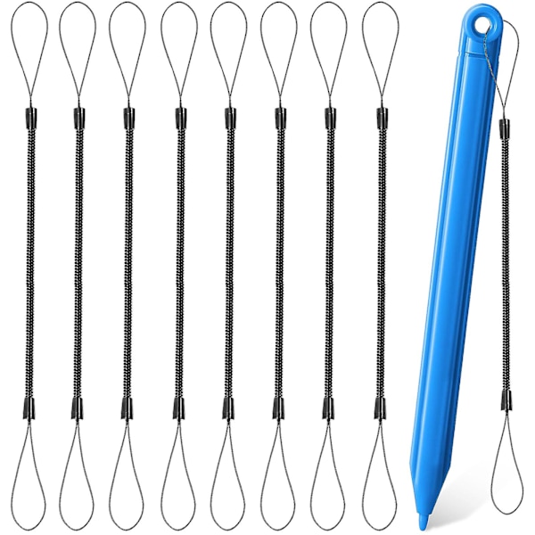8 st Stylus Tether Elastisk Tether Snodd Fjäderrep Elastisk Penn Snodd Fjäderremmar För Touchpenna Stylus (FMY) 17.00X0.50X0.50CM