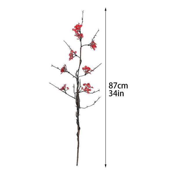 Högkvalitativt konstgjort körsbärsträd med blommor och rottinggrenar - Heminredning, bröllopsdekoration, festtillbehör - Bästsäljare (FMY) white