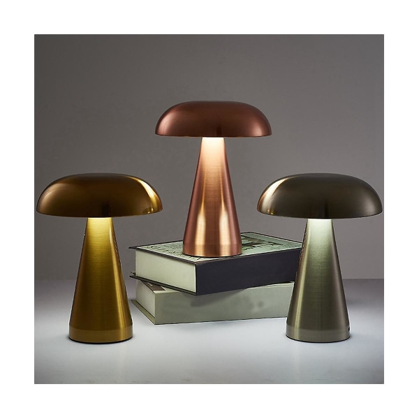 LED Lysbjælke Bord Svampe Lampe Berøringsdæmpning USB Opladning Indendørs Kaffebar Hjem Værelse Bord (FMY) Gold