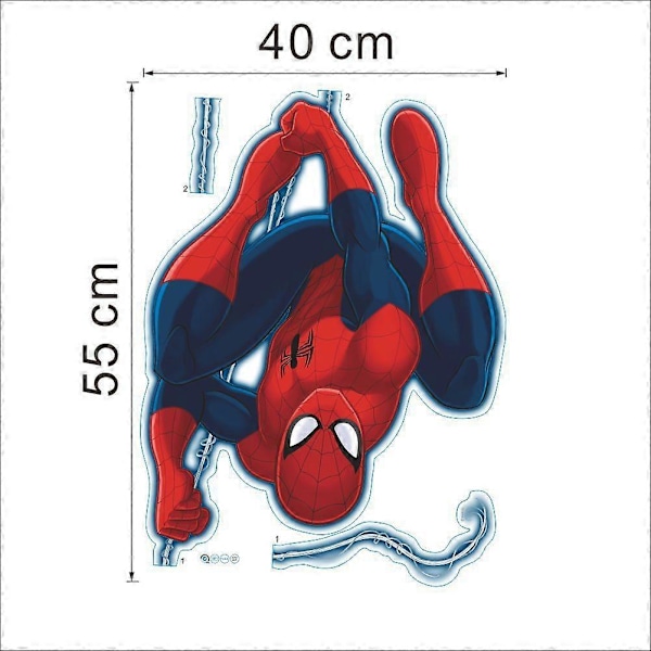Spider-Man 3D Väggdekaler Spiderman Tapet Spiderman 3D Väggdekaler Väggdekaler för Barn Sovrum Vardagsrum Barnkammare Bakgrund Rem  (FMY)