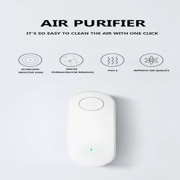 PuriFuse - Puhdasta Ilmaa, PuriFuse Ionisoiva Ilmanpuhdistin, 2025 Uusi Mini Kannettava Suodatin (FMY) Green
