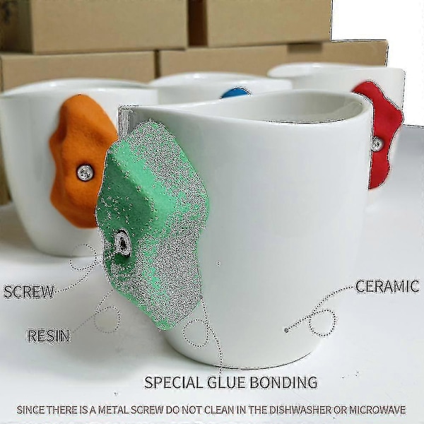 Klippklättringsmugg - Klippklättringspresenter - Klättrarens Greppmugg - Bergsklättringstillbehör - Pinch Hold Mugg (FMY) orange 1pcs