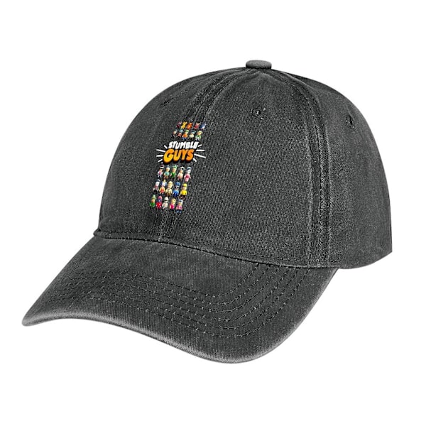 Stumble Guys karaktärer presenter för barn födelsedagspresenter Cowboyhatt Snapback keps Strand födelsedag hatt hatt för kvinnor herr (FMY) Charcoal
