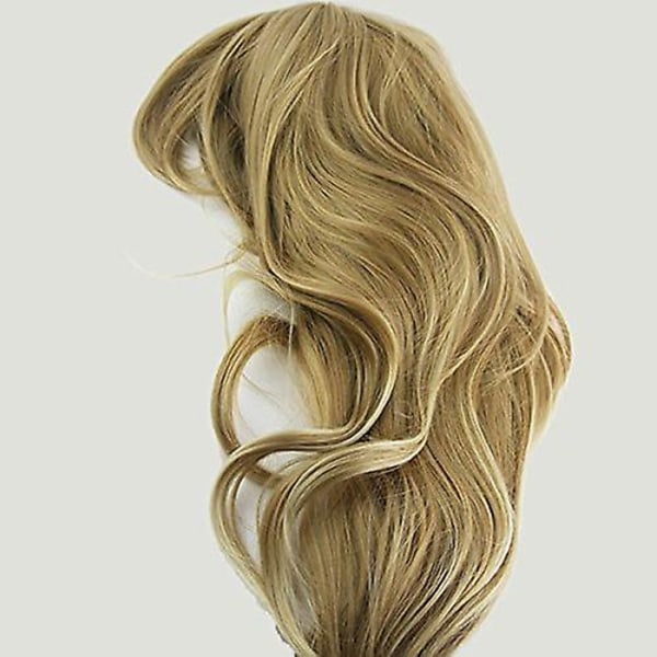 Sexig blond vågig peruk, lång lugg peruk för kvinnor (FMY)