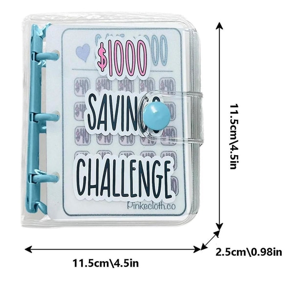 1000 Savings Challenge Pärm, Pärm, Savings Challenges Book With Kuvert, Envelope Savings Challenge (FMY)