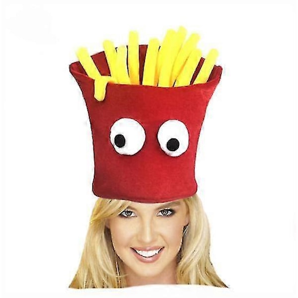 Chips hat Fransk Fries Form Hat, Halloween Kostume Tilbehør, Cosplay Forsyninger (FMY)