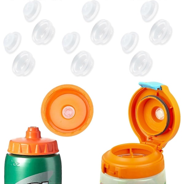 10-pak Erstatningsventiler til Gatorade-flasker, silikoneventil til GX 30oz & Squeeze 32oz flasker, lækagesikker BPA-fri (FMY)