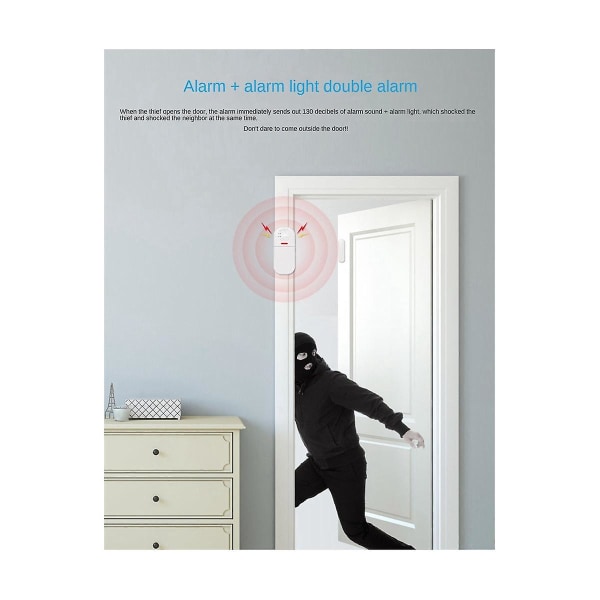 Tuya Wireless Smart 130db oven ikkunaanturijärjestelmä kaukosäätimen toiminta Turvallinen murtohälytin (FMY)