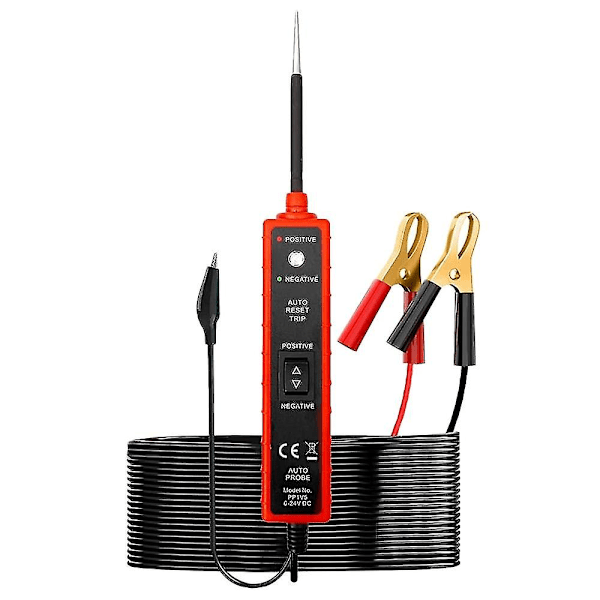 Em285 6-24V Bil El-krets Testare Spänningstestare Strömsprobe Bilverktyg (FMY) black  red