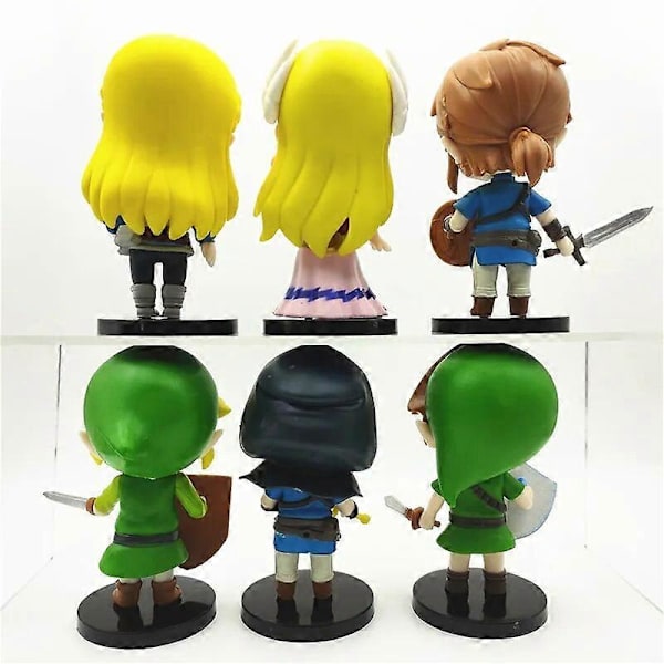 2024 ny model The Legend of Zelda 6 stk./sæt 10cm Q Version Link Prinsesse Zelda Figur Spil Dekoration Anime Ornament Model Samling Dukker (FMY) 6 Pcs