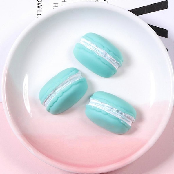 Simulerings Macaron Tårta Artificiell Harts Mat Leksaker 10 Stk Falsk Matmodell (FMY) Blue