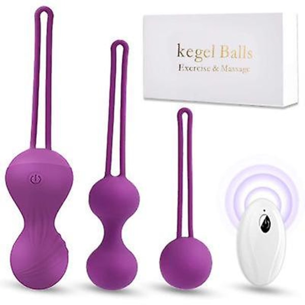 3 Kegel Balls Device Training Kit för att stärka toning bäckenmuskler (FMY) purple 3pcs set