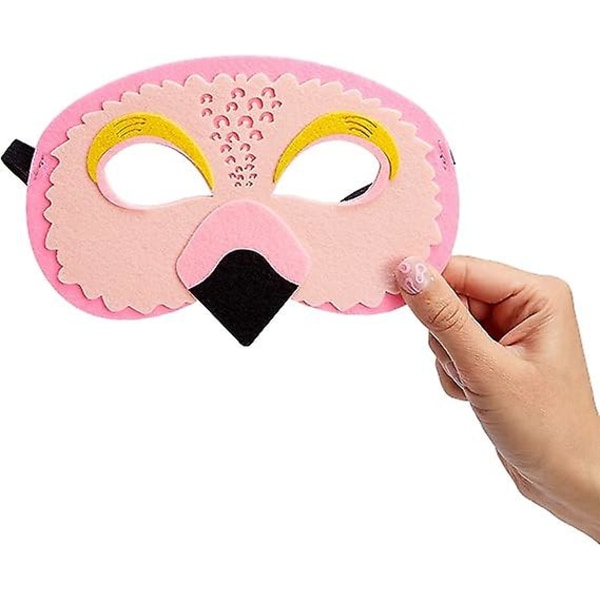 12-pack Filt Djurmasker för Barn, Djungel Safari Partypresenter till Födelsedag (FMY)