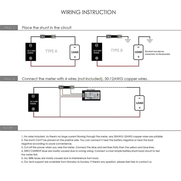Spänning Ström Effekt Energitestmätare DC Volt Amp Watt Detektor Med LCD-display Och Shunt (FMY)