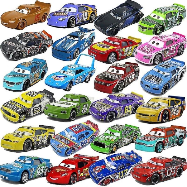 Disney Pixar Bilar Toy Story 1 2 3 Leksak Kolv Cup Racer Blixten Mcqueen Dinocco Jackson Storm Legering Metallmodell Bil (FMY) 8