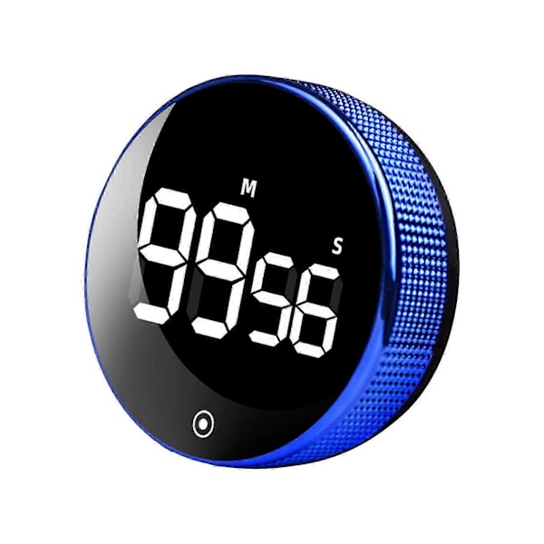 Digitaalinen LED-ajastin manuaalinen lähtölaskenta herätyskello magneettinen sekuntikello suihkuajastin (FMY) Blue