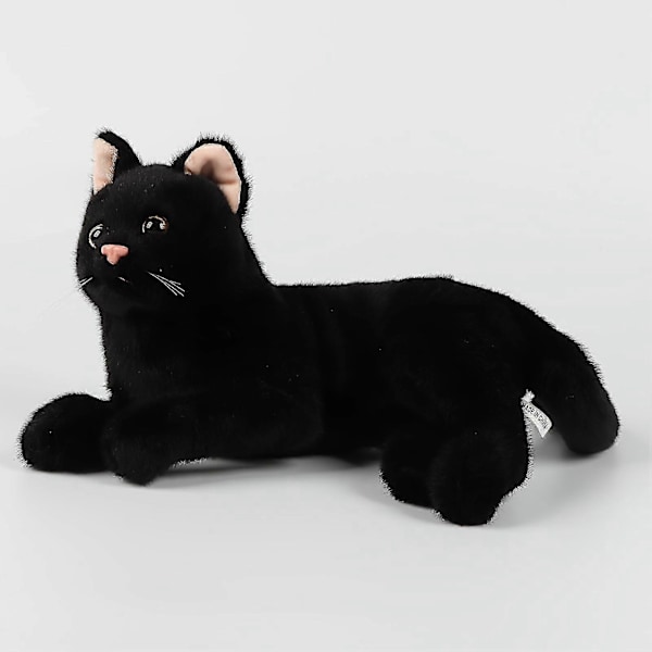 Uudet mallit 31cm/12.2in Halloween Musta Kissa Pehmolelu Elävä Pehmo Kissa Täytetty Eläin Leikki Pehmolelu Teini-ikäisen Tavara Kissakukko Nuken Kawaii Halloween Koriste (FMY)