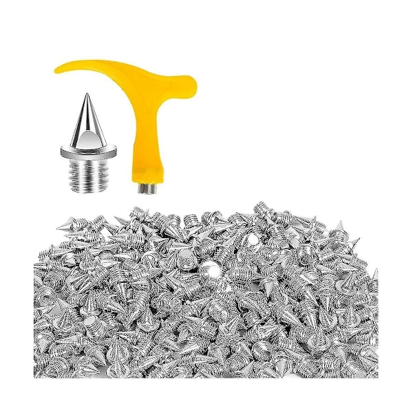 Rustfrie Stål Pigger For Sko, Utbyttbare Pigger For Is Pigger Stål Pyramid Pigger For Fotturer  (FMY) silver