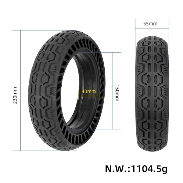 10x2,5-6,5 Solid Tire Strip Hole Gummi Run-proof Tire Hollow Tire Honeycomb Solid Tire (FMY)