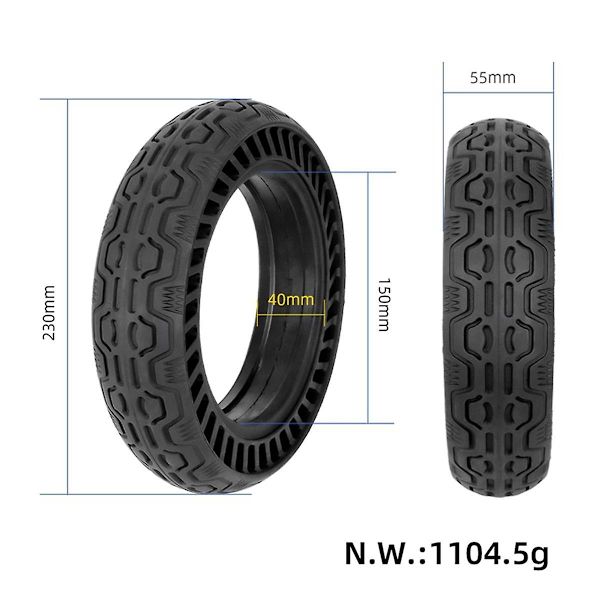 10x2.5-6.5 Massiv dekkstripe hull gummipunkteringssikkert dekk hul dekk honeycomb massiv dekk  (FMY)