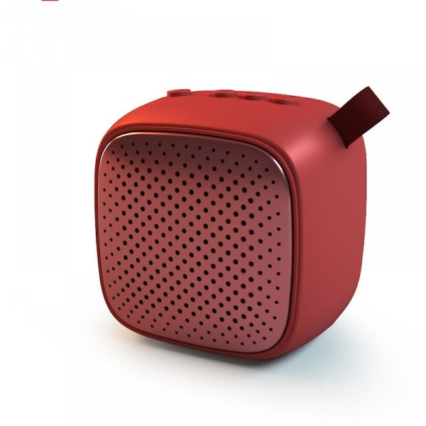 Bluetooth högtalare, mini bärbar trådlös högtalare, förbättrad bas, stöd Tf-kort, bluetooth högtalare för Iphone, resor, vandring, bil, present (röd) (FMY)