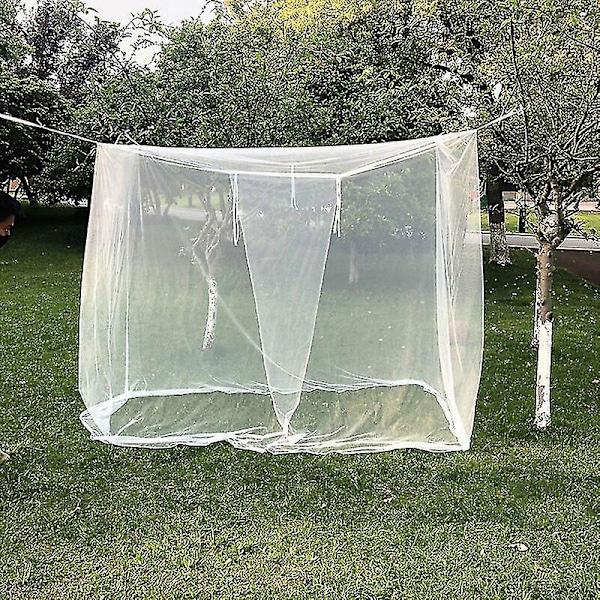 Extra stort myggnät för utomhusbruk, 1 öppning myggnät gardiner för camping, sängkläder, uteplats (FMY) 210*160*200cm