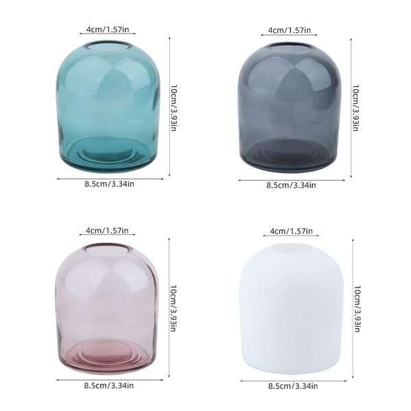 Vas Multicolor Heminredning Hållbar 400ml Present Rund Glasdiffuserflaska (FMY) Cyan