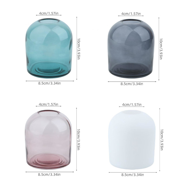 Vas Multicolor Heminredning Hållbar 400ml Present Rund Glasdiffuserflaska (FMY) White