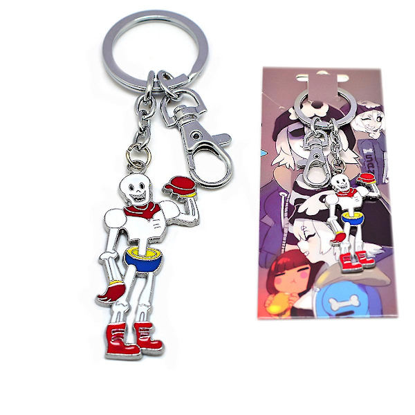 Undertale Papyrus Anime Nøglering Taske Vedhæng Nøglering Julegave (FMY)