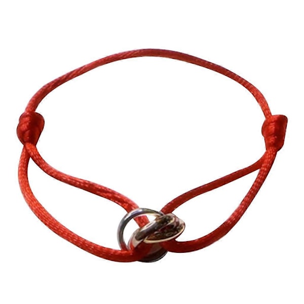 Flettede Tauarmbånd med Metallspenne, Justerbare Pararmbånd (FMY) Red