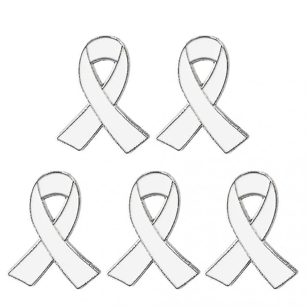 Set med 5 Bandbroscher Snygg Design Band Emblempins Legering Material WBT  (FMY) White