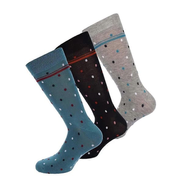 Prickiga herrstrumpor (3-pack) (FMY) Navy/Green/Teal 7 UK-11 UK