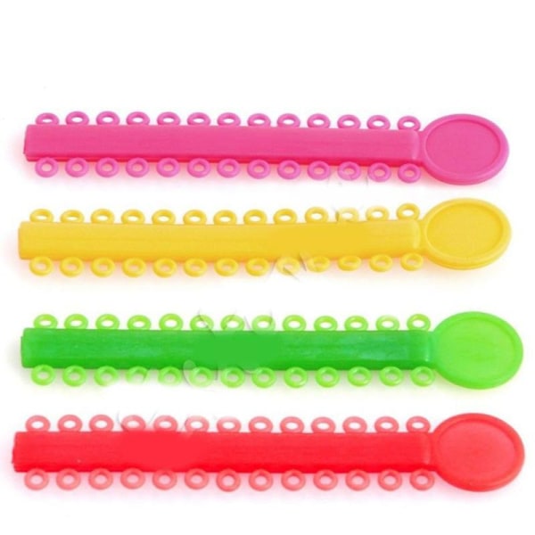 Ortodontiska Ligaturtrådar Flerfärgade Elastiska Gummiband för Tandställningsfästen (FMY) Transparent