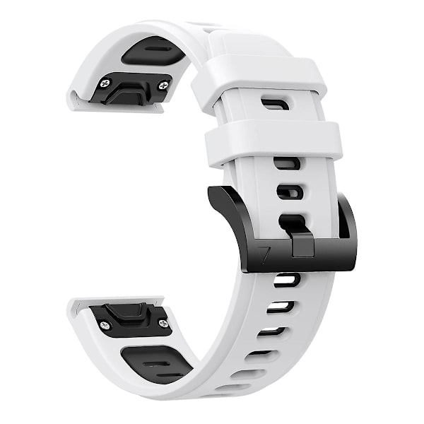 Silikoninen ranneke Garmin Approach S62:lle (FMY) White Black