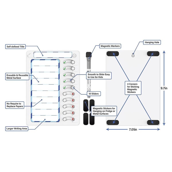 Raderbar watch Daglig att göra-lista Planerare Kontrollera för barn Vuxna Flera föremål och bilda god vana A (FMY)