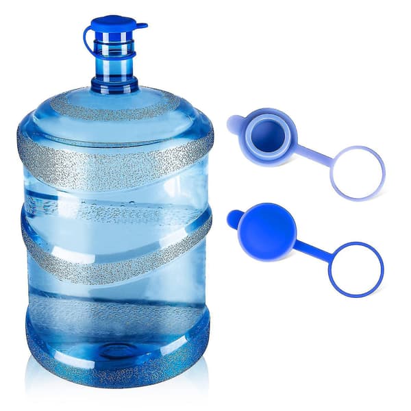 5 Gallon Vattenflaska Dunklock Återanvändbara Hållbara Silikon Spillfria Dunklock För 55mm Flaskor endast Lock (FMY) 2Pcs