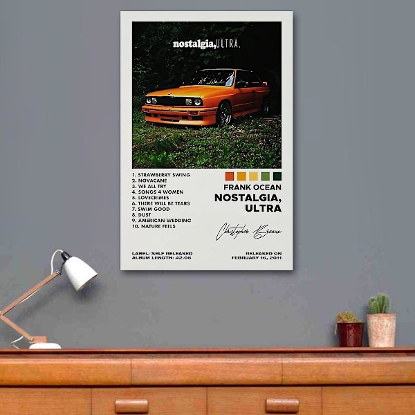 Nostalgia, Ultra Frank Ocean Album Cover Poster for Rommet Estetisk Poster Dekorativt Maleri Lerret Veggkunst Stueplakater Soverom Pa  (FMY) No Frame 50x70cm(20x30in)