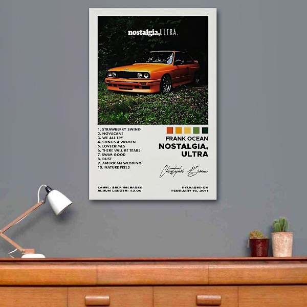 Nostalgia, Ultra Frank Ocean Album Cover Poster för Rum Estetisk Poster Dekorativ Måleri Canvas Väggkonst Vardagsrum Posters Sovrum Pa  (FMY) No Frame 30x45cm(12x18in)