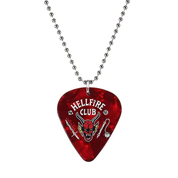 Hellfire Club Stranger Things Eddie Munson Guitar Pick Plectrum Ball Halsband Fans Presents (FMY) B
