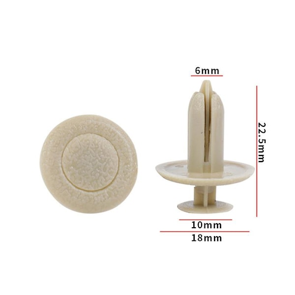 Panelklips for Mazda 6 2 3 5 ATENZA AXELA M3 M6 M2 CX-5 CX-4 CX-7, 20 stk. 6mm  (FMY) 20pcs