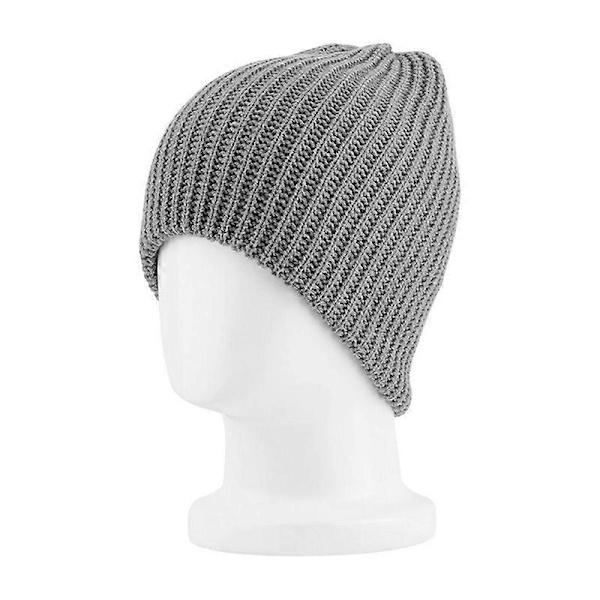 Mænd Strikket Slouch Beanie Hat Skull Baggy Vinter Varmt Oversize Skateboard Cap (FMY) Gray