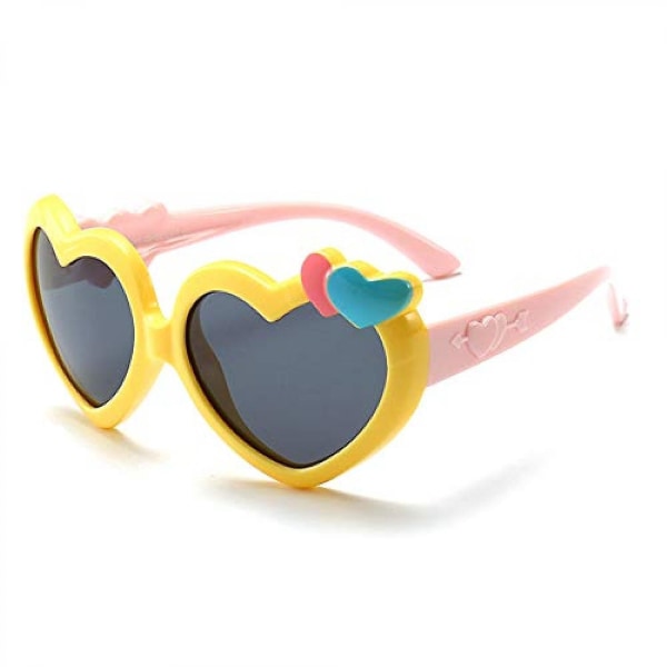 Aveki hjärtformade polariserade barnsolglasögon Silikon Baby Barnglasögon, C10 (FMY)