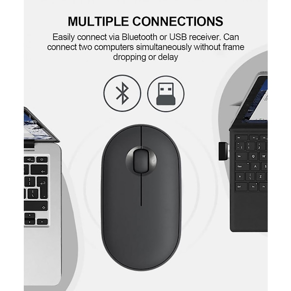 Mukava kädessä tuntuva Pebble Mute Mouse M350 Bluetooth Dual Mode Langaton Hiiri Muoti Valo Ihana Monilinkki Toimisto Hiiri  (FMY) A505