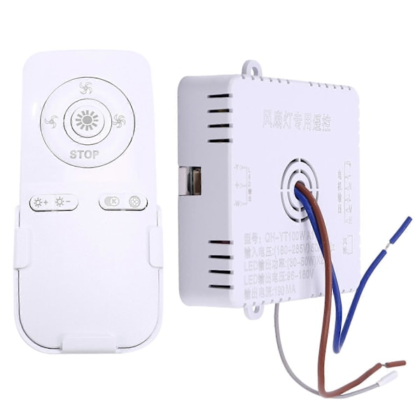 Kattotuulettimen valon kaukosäädin 100W Vastaanotinohjain (FMY) White