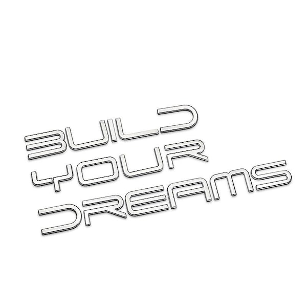 3D Metal Build Your Dreams Kirjainembleemi Auton Takaluukun Nimellinen Tarra Tarra Byd Seal Atto 3 4 Han Song Yuan Qin Tang T3 F3 (FMY) Black