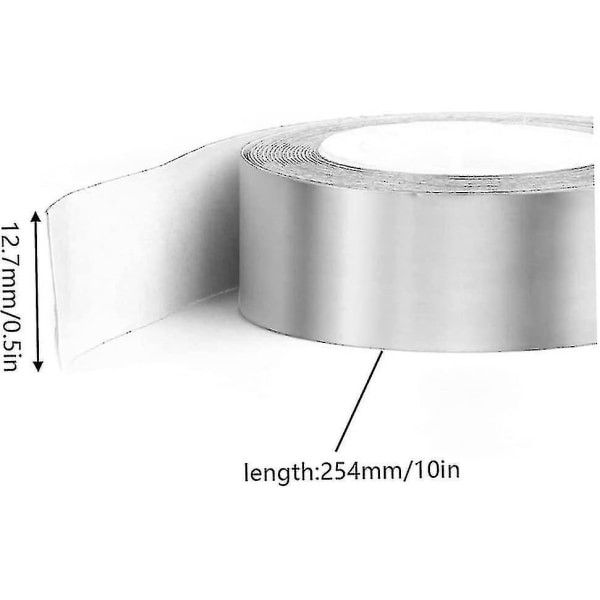 1 st Golf blytejp Hög densitet självhäftande blytejp Silverbelagd viktrulle 254x12,7 mm golfviktstejp (FMY)
